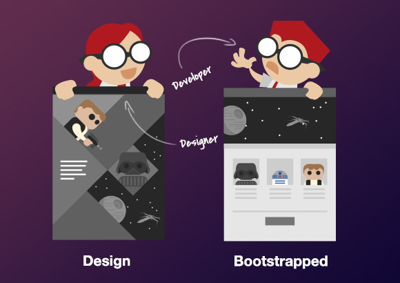 How a custom design might fall flat using Bootstrap's framework